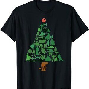Star Wars Holiday Christmas Tree T-Shirt Festive Sci-Fi Graphic Tee 80